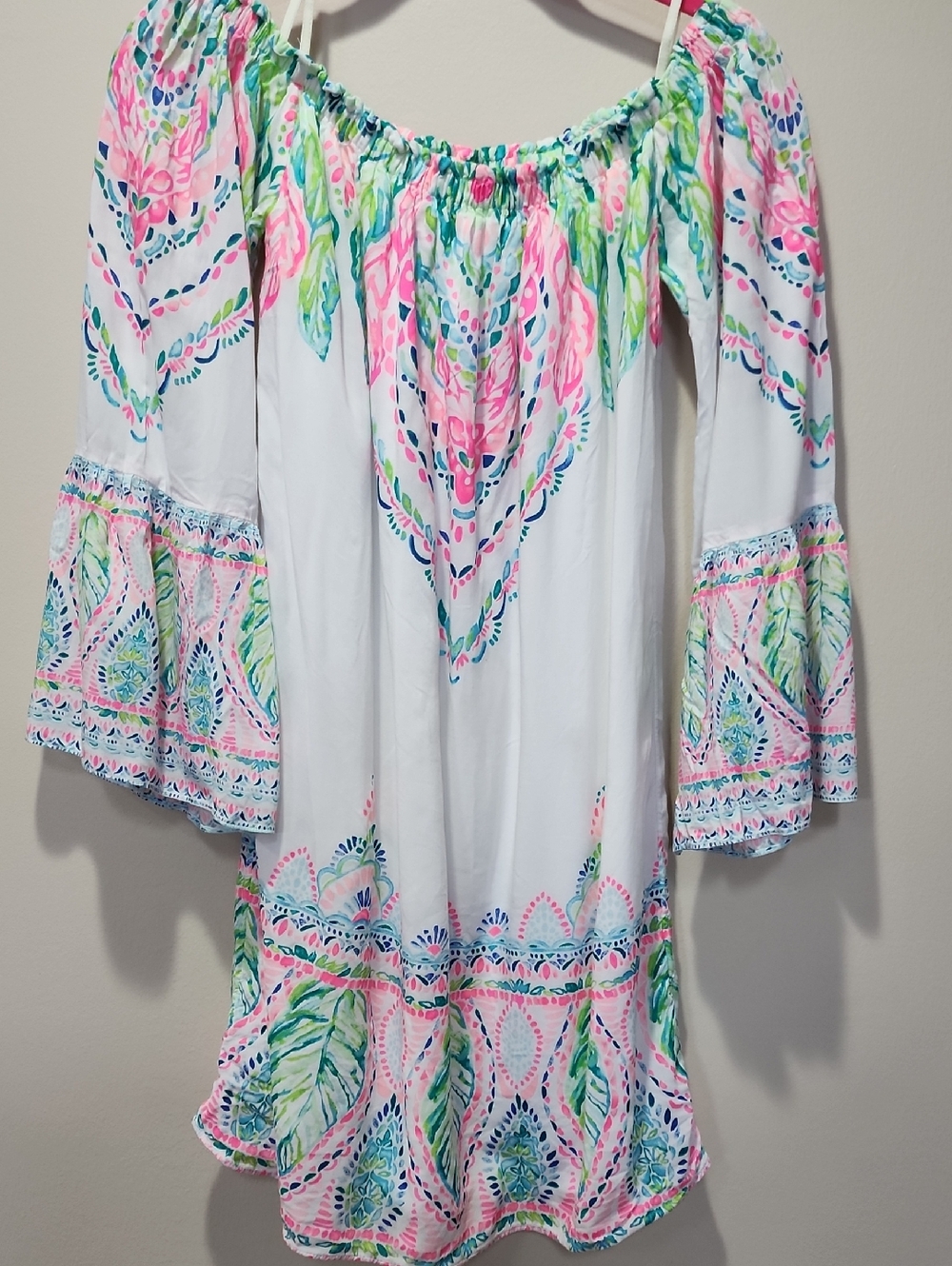 Lilly Pulitzer Women's Nevie Off Shoulder Rayon Dress Size XS Preowned
